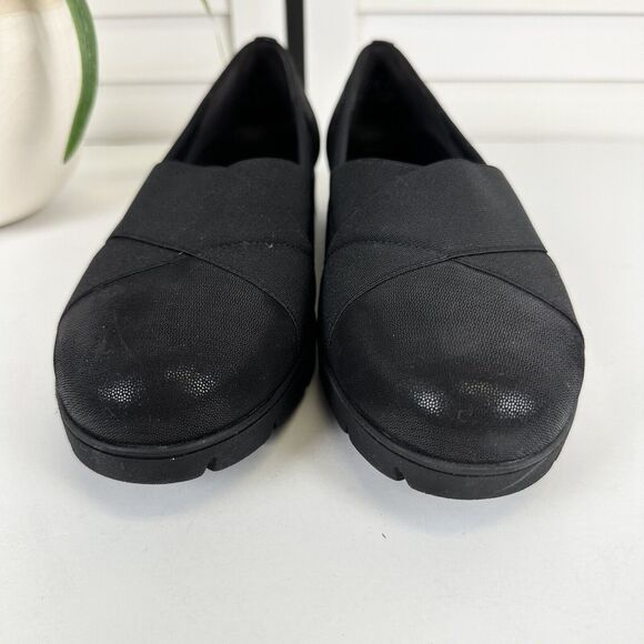 Gabor Matilda Slip On Ballet Flat Black Shimmer Leather Loafer Shoe UK 4.5 US 7‎ - Picture 4 of 9